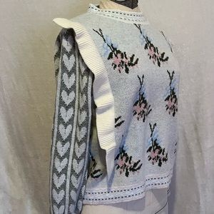Vintage floral sweater